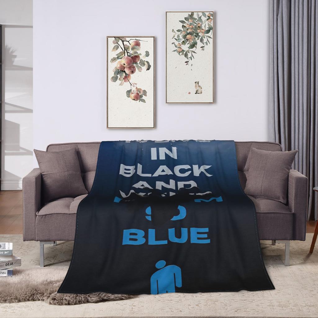 Hit Me Hard and Soft 2025 E-eilishes Blanket Warm Soft Funny Plush Throw Blanket For Couch Chair Flannel Bedspread Bed Cover