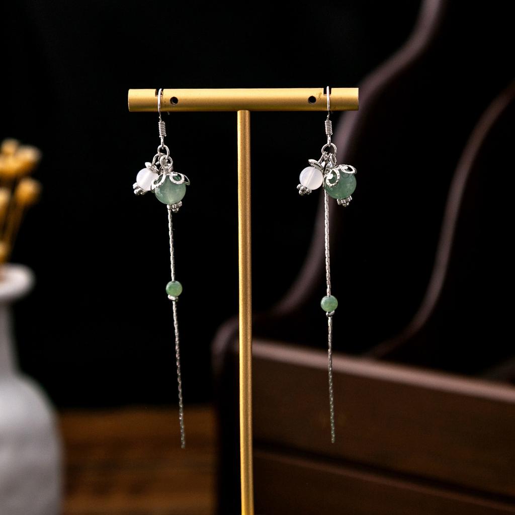 BLINGBAY женские новые серьги с искусственным жемчугом в китайском стиле, серьги с кисточками в форме бабочки в китайском стиле, простые аксессуары Hanfu, ретро-ювелирные изделия