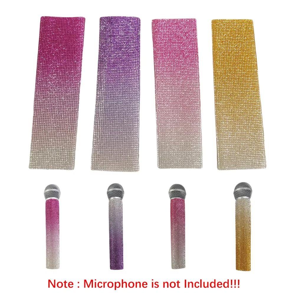 Gold Silver Microphone Decorative Sleeve Wireless Microphone Mic Handle Sleeve Stage Party
