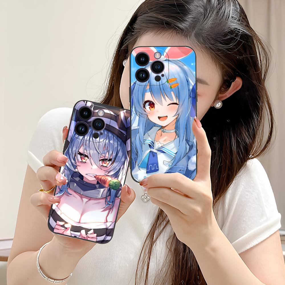 Holo Usada Pekora Matte TPU Mobile Phone Case for iPhone 17 16 15 14 13 12 11 X XR XS 8 7 Air Pro Max Plus Mini Colorful Cover