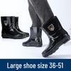 Men's Extra Large Waterproof Non-Slip Fishing Boots: Thick, Wear-Resistant, Warm, High-Cut Rain Boots
