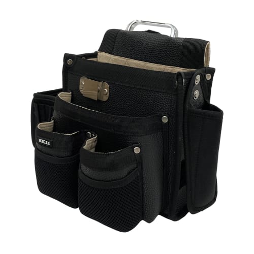 SK11 Takumi Temporary Frame Carpenter Nail Bag, Large, Reinforced Bottom, with Inner Pocket, Holds Chisels, Leather, SC-12