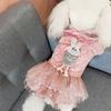 Dog Dress Autumn Pet Puppy Romper Star Mesh Knitwear Skirt Dog Clothes TuTu For Wedding Party Winter Costumes For Teddy