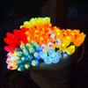 5pcs/15pcs Warm Light LED Artificial Flowers Real Touch Tulip Lamp Tulip Night Light  Photo Prop
