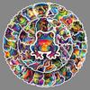 50 Colorful Frog Cartoon Creative Animal Stickers Personalized Decorative Water Cup Computer Skateboard Stickers