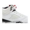 Air Jordan 5 Retro Grade School 'White Cement' (Unisex) White / University Red-Black-Matte Silver Vintage Basketball Shoes 440888 104