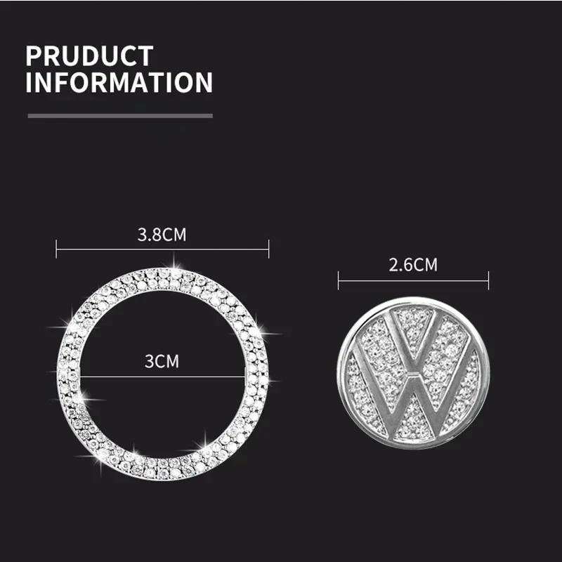 Car One-start Button Diamond Decoration Stickers For Volkswagen Golf GTI MK1 MK2 MK3 MK4 MK5 MK6 MK7 MK8