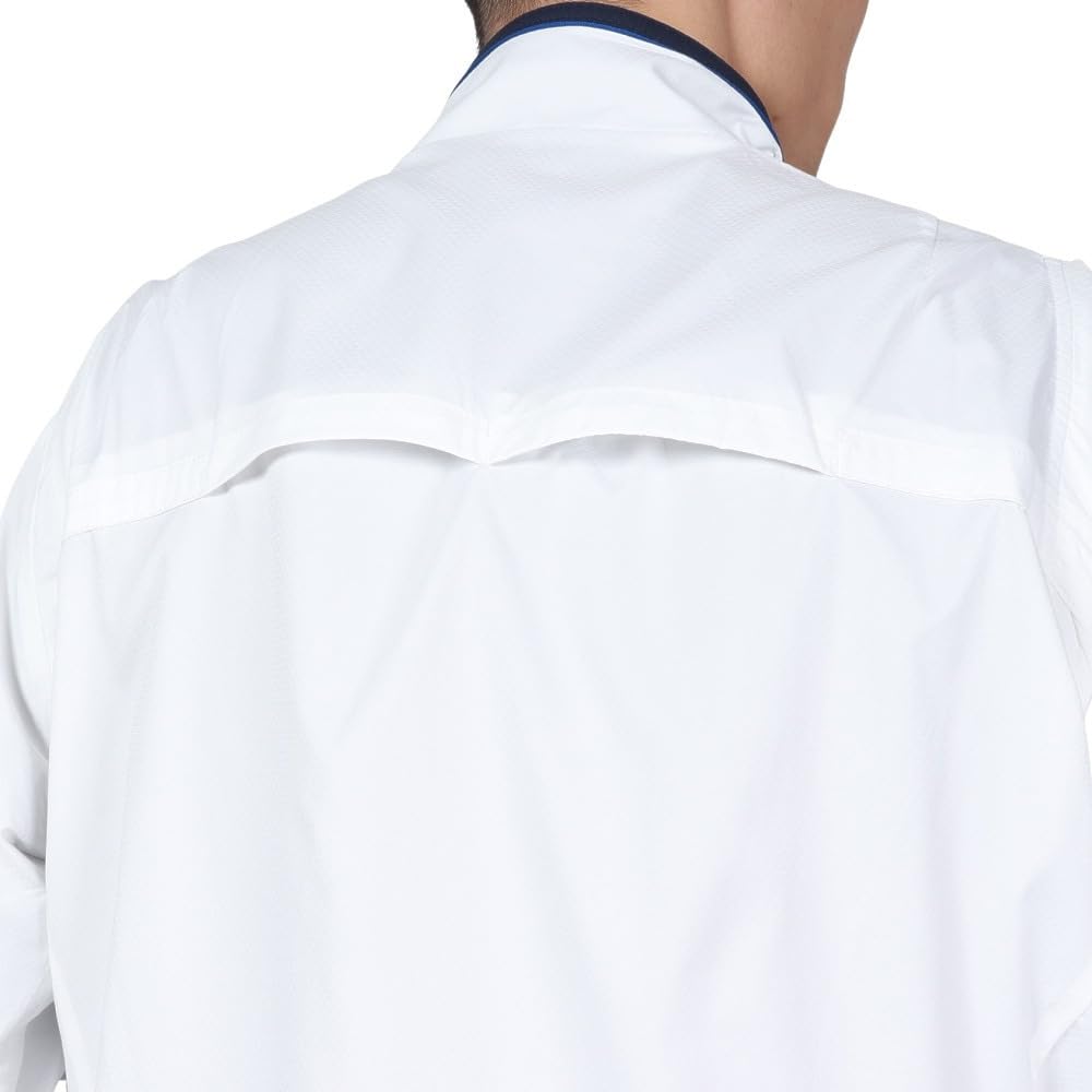 Coq Sportif Blouson Classic Съемные рукава Ветрозащитный Тепло Navi Golf LG4FWB00M WH00 M [Le Golf] [Stretch Forcer] 2-сторонний Водоотталкивающий Мужской (белый)