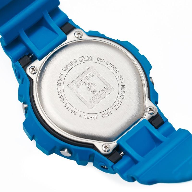 Casio Мужские кварцевые часы G-SHOCK с resin-корпусом, водозащитой 200 м, ударопрочностью, будильником DW-6900MTSS22-2PFM
