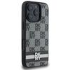 DKNY DKHCP16LPCPTSSK iPhone 16 Pro 6.3" black/black hardcase Checkered Pattern & Printed Stripes