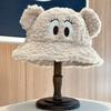 Women S Cute Funny Bear Ears Plush Bucket Hat Sweet Windproof Hat