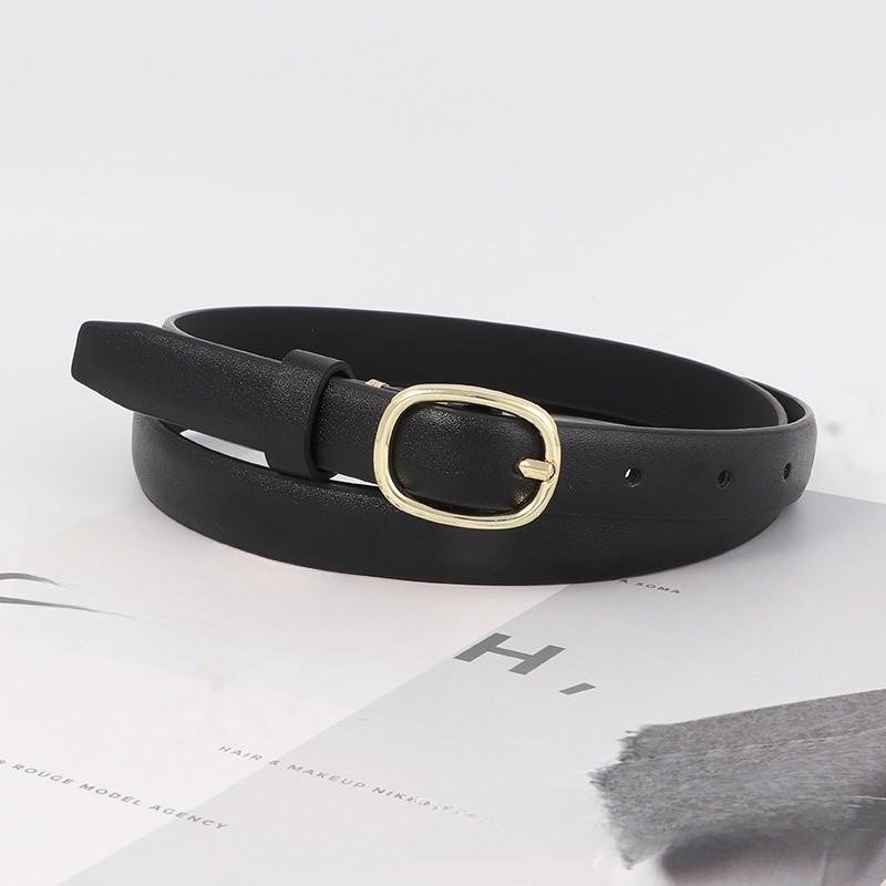 Ladies Style Vintage Jeans Belt Pu Material With Metal Pin Buckle For Use Daily