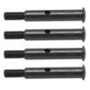 4Pcs RC Front Wheel Axle Steel 35mm Front Shaft Remote Control Car Accessories for Traxxas Slash 2WD Black