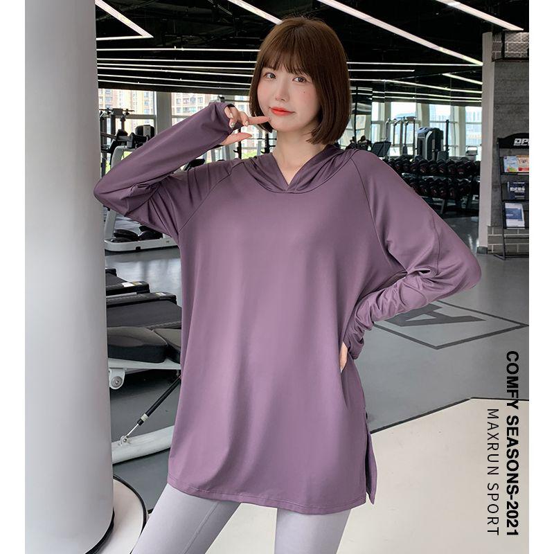 Женский комплект спортивной одежды для похудения больших размеров: Худи свободного кроя для йоги и бега на весну и осень