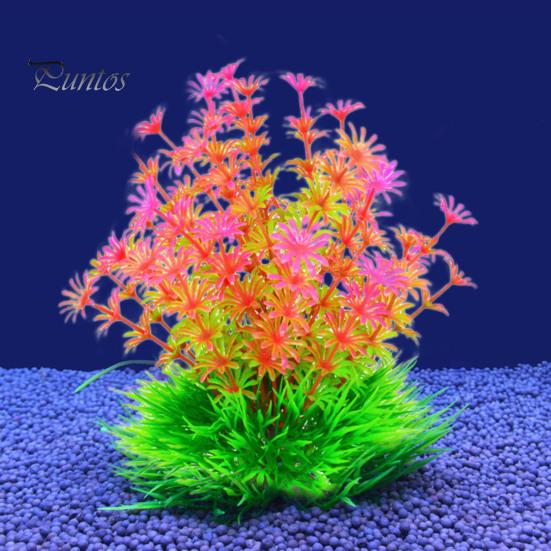 Искусственное водное растение Украшение аквариума с прочной основой Реалистичный дизайн Экологически чистые без запаха Моделирование растений Модельные украшения Аквариумный орнамент