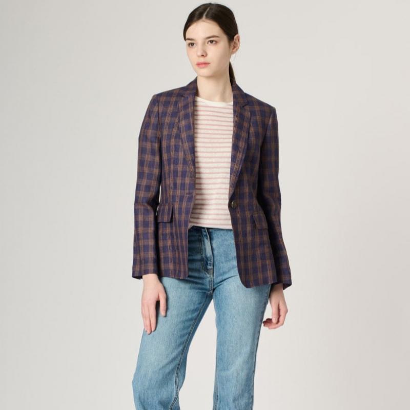 BCBG Проверьте куртку с одним карманом B4m3j172