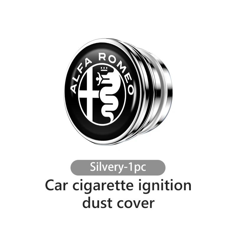 ZNBUA1 Alloy Socket Dust Cover Lighter Plug Car Cigarette Lighter Cap For Alfa Romeo 159 Giulietta 156 147 Giulia Mito GT Stelvio