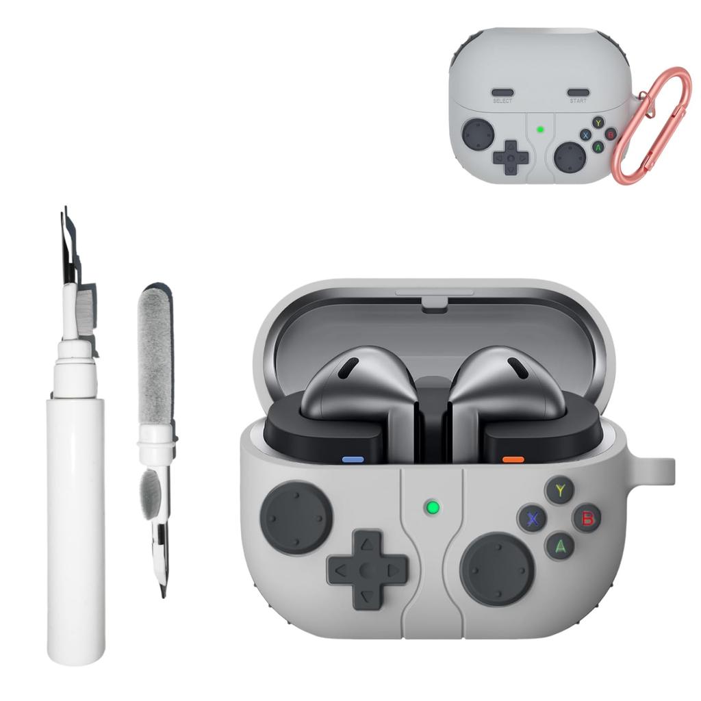 Для новых Galaxy Buds3 FE (2025) Ударопрочный чехол-накладка для Galaxy Buds 3 FE Защитный жесткий чехол-оболочка с брелоком и чистящим набором