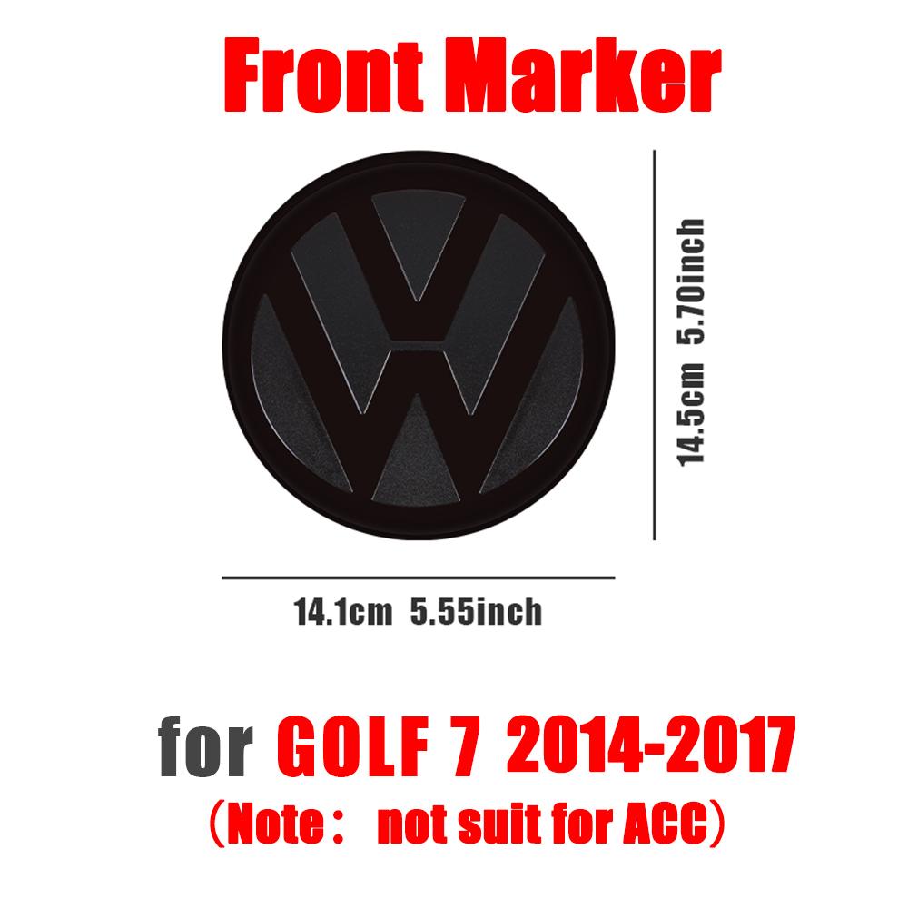 For VOLKSWAGEN VW Non-destructive Gloss Black Front Grill Badge Rear Trunk Lid Emblem Logo For Volkswagen VW Golf 7 7.5 8 2014-2