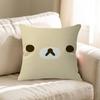 Cute Rilakkuma White Brown Bear Pillow Covers Cartoon Sofa Decorative Home Doublesided Printing Short Plush Cute Cushion Cover