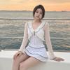 1011 new swimsuit women's high-end one-piece skirt flat-angle conservative and thin, covering the meat and beautiful seaside vacation hot spring