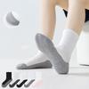 5 Pairs Children Socks 100% Cotton Black White Patchwork Colors Baby Girl Boy Sports School Tube Socks For 2-12 Years