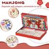 Portable Mahjong, Table Games Portable Travel Set 144 Pieces Chinese Mahjong Classic Traditional Chinese Dominoes Home Table Games