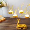 Elk Candlesticks Iron Deer Candle Holder Christmas Decors Metal Wedding Candelabra for Table Centerpieces Desktops
