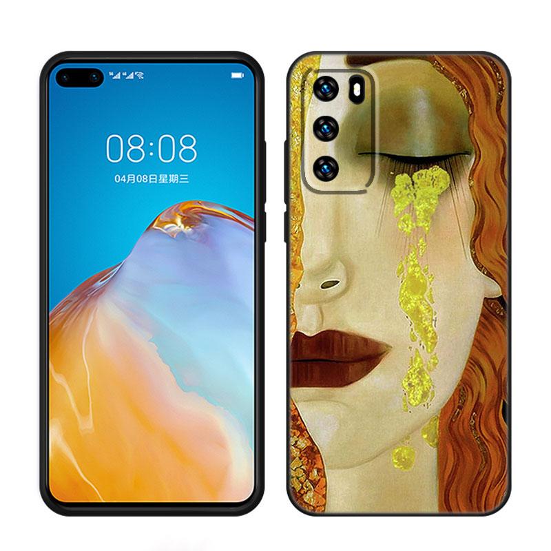 Звездная ночь Ван Гога Черный чехол для телефона для Huawei P10 P20 P30 P40 Lite P50 P60 Art P50E P Smart Z 2018 2020 2021 Pro 2019