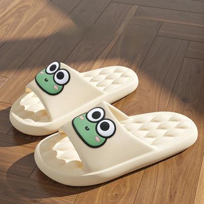 Домашние тапочки лягушка женщина дети платформа облако милые шлепанцы слайды для дома пляж на открытом воздухе лето нескользящая женская обувь женский