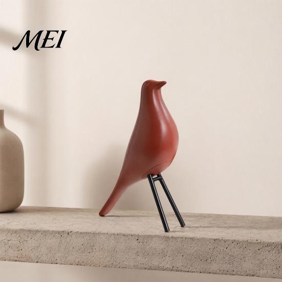Compact Decorative Piece Nordic Style Bird Desktop Decor, Medieval Table Minimalist Streamlined Design Statue for Home Office Bookshelf Mantelpiece