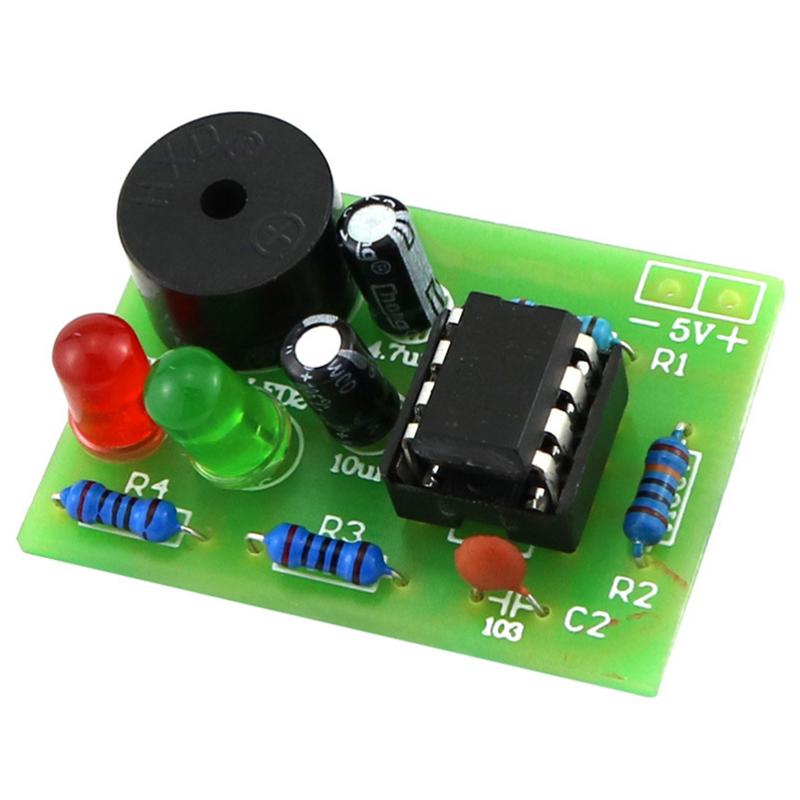 NE555 DIY Kit LED Flasher & Signal Generator Circuit With PCB For Electronics Education & Solder Practice·