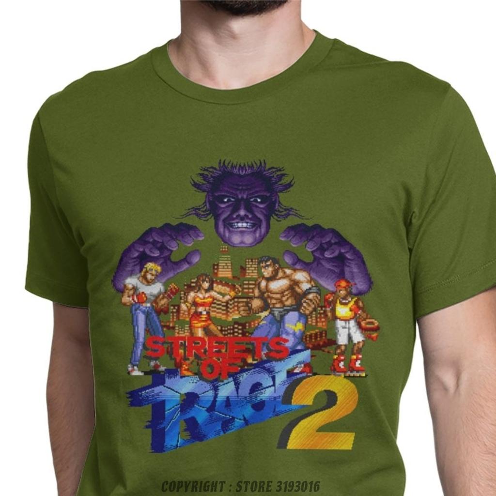 Casual Vintage Streets Of Rage TShirt Pure Cotton 3D Tshirts Retro Axel Golden Axe Blaze Game Camisas Clothing Shirt