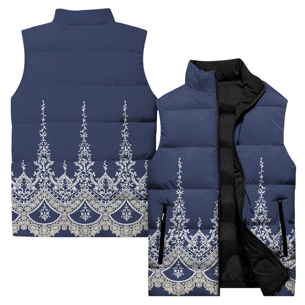 Ladies' Casual And Fashionable Sleeveless Vest Conventional Pattern Cotton Jacket