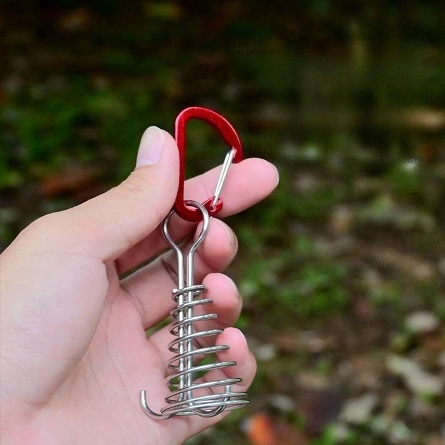 2 шт. Кемпинг на открытом воздухе Зажим для веревки-осьминога Колышки для кемпинга Деревянная доска Крючки для оттяжек Рыбьи кости из нержавеющей стали для крепления палатки