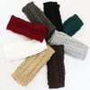 Winter Warm Knitted Fingerless Gloves Couple Half-Finger Twisted Cable Pattern Unisex Hand Warmer Mitts