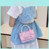 Frozen Pattern Snowflake Childrens Small Crossbody Bag With Material Sequin