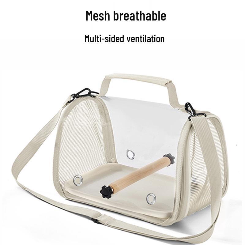 Складной кросс-боди рюкзак для попугаев - Прозрачная дорожная клетка для корелл и мелких питомцев