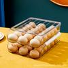 Refrigerator Egg Storage Box Fresh-keeping Household Transparent Kitchen Food Storage Rack Rolling