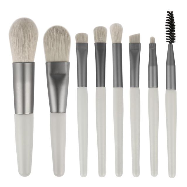 8 Pcs Mini Travel Portable Soft Makeup Brushes Set Eye Shadow Foundation Powder Eyelash Lip Concealer Blush Make Up Brush Set