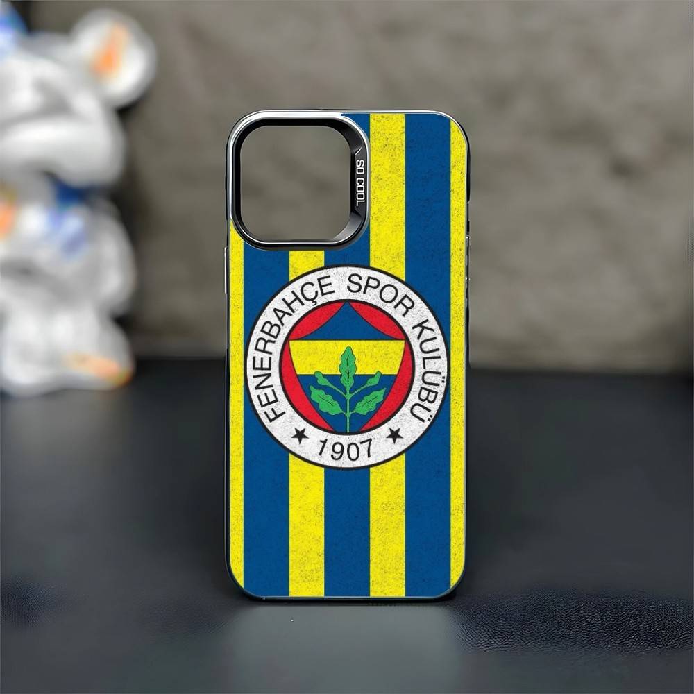 1 шт. Т-Турция Фенербахче-E Чехол для телефона для iPhone17,16,15,14,13,12,11 Plus,Pro Max Черный Матовый Ударопрочный Чехол
