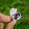 Natural Star Amethyst Handcrafted Promise Bezel New Ring Jewelry Sterling Silver