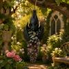 Versatile Eaves Hanging Decor Bat Plant Pot, Creative Gothic Planter, Halloween Dark Aesthetic Home Decorative Container for Trailing Vines,