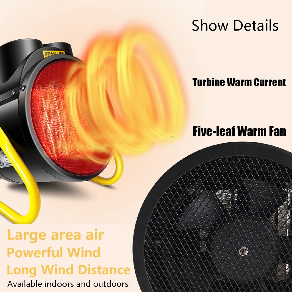 Portable Automatic Warmer Industrial 2000W / 3000W Portable Home Space Air Heater Electric Heater Air Conditioning Fan