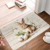 1Pcs Easter Rabbit Print Kitchen Mat Soft Bunny And Eggs Kitchen Floor Mat Waterproof Non-slip Oil-proof Floor Mat Runner Rug