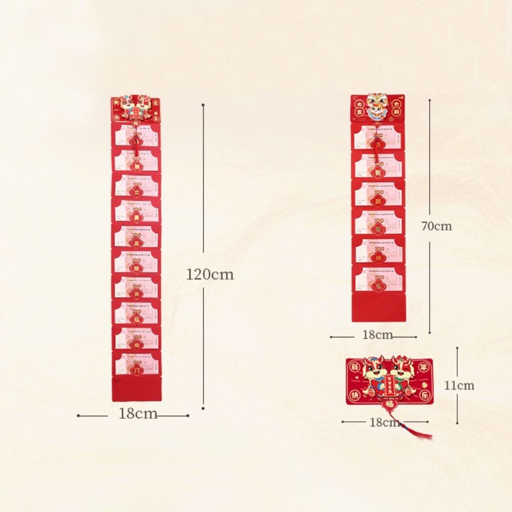 Paper Horse Year Red Envelope Red Color Folding Style Folded Red Envelope 3D Design 6/10 Card Position Chinese New Year Envelope