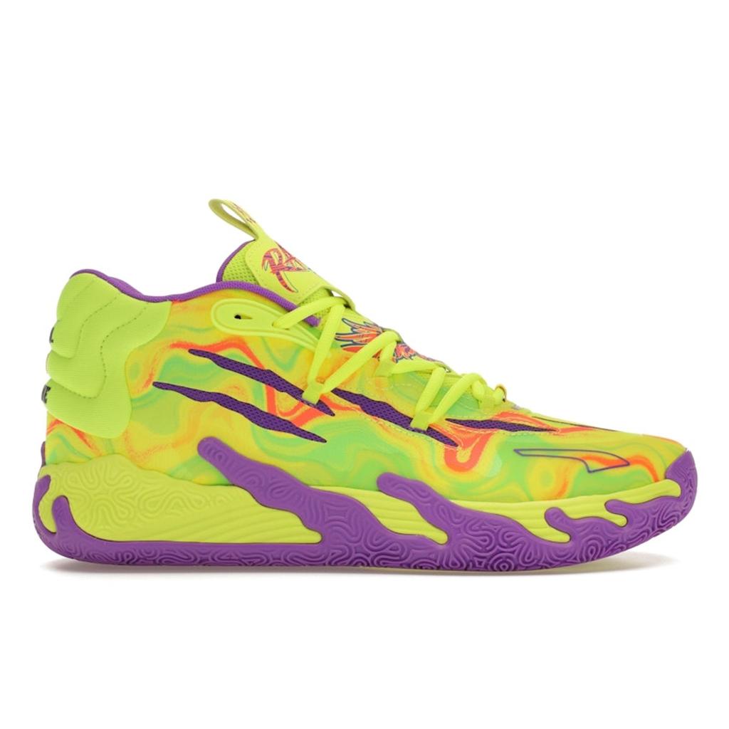 Puma Кроссовки унисекс MB.03 Spark желтые Safety-Yellow Purple-Glimmer 379898-01
