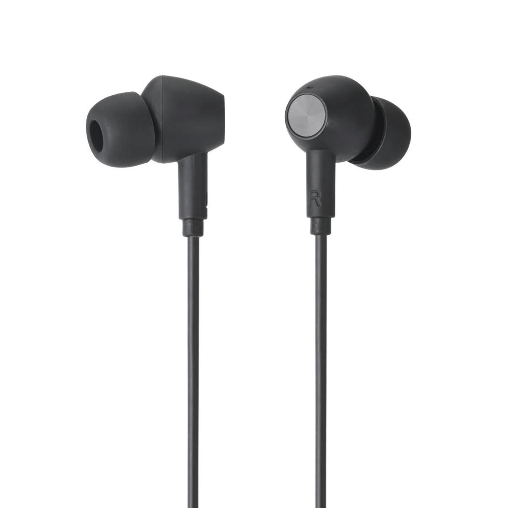 ELECOM Wired Earphones Type C with iPhone 16e Includes Noise High Resolution Canal Remote Control make calls without Black [Compatible / 16,15 Series]