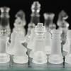 1Set Craft  Glass Chess Set Acrylic Chess Board Anti-Broken Chess Game