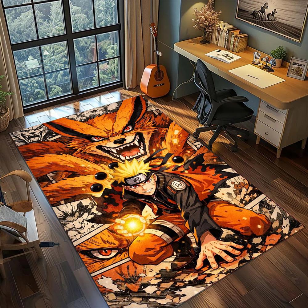 Naruto Home Decor Carpet Large Area Rugs Non Slip Washable Floor Mat for Gamer Room Bedroom